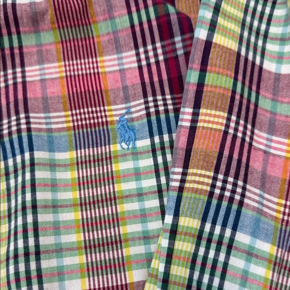 Boy's Ralph Lauren Vibrant Plaid Button-Down Shirt‎